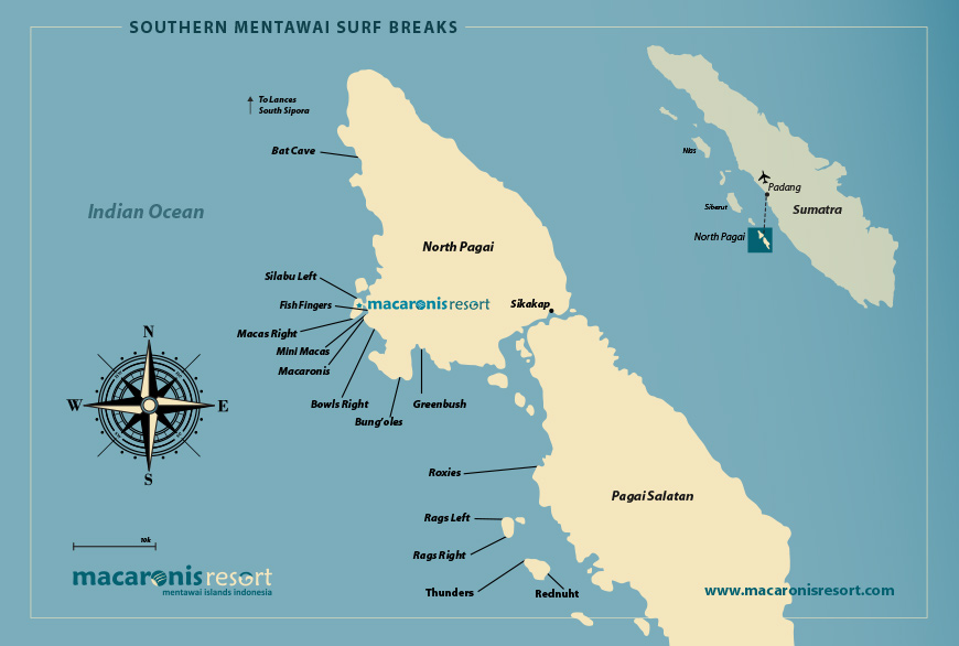 Mentawai Surf Map