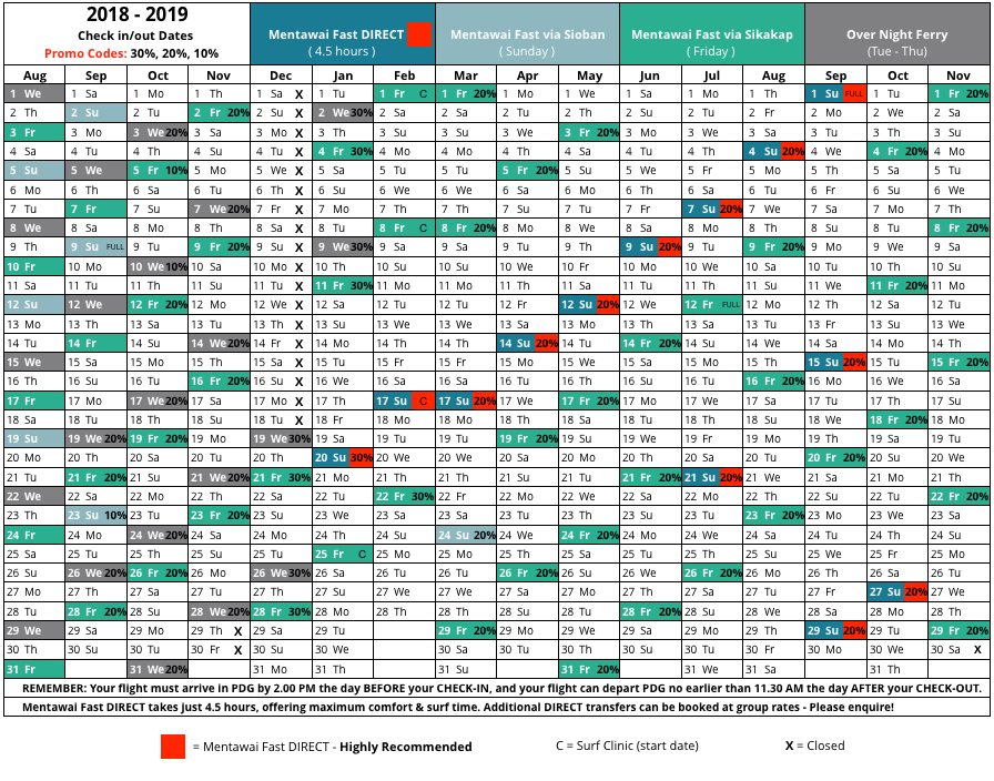 Trip Calendar